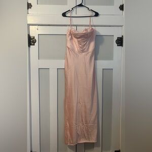 House of CB | Dresses | House Of Cb Persephone Rose Shadow Strapless Corset  Maxi Nwot Size L | Poshmark